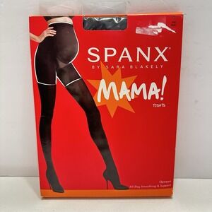 NEW Spanx Mama Tights Opaque All Day‎ Smoothing And Support Very Black Size A